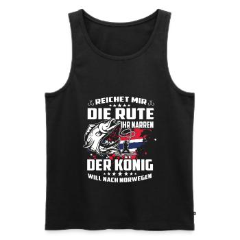 Reichet mir die Rute der könig will nach Norwegen - Männer Premium Bio Tank Top - Schwarz - Vorne - AI Model Male 178 light (178cm)