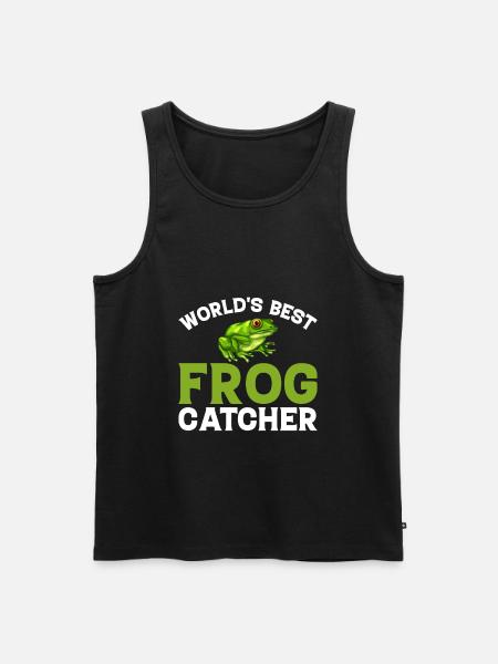 Weltbester Froschfänger - Frosch - Männer Premium Bio Tank Top - Schwarz