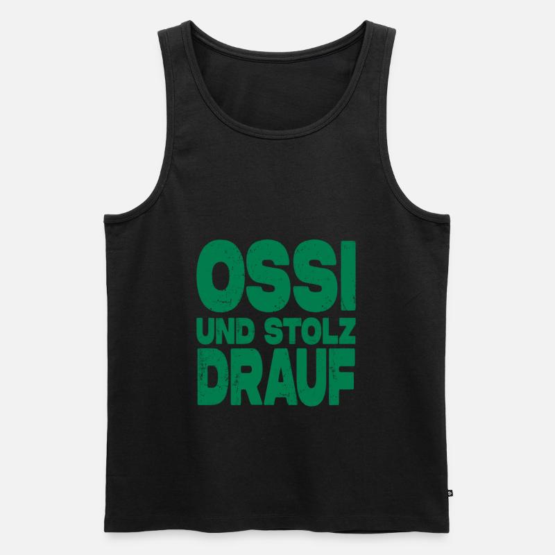 Ossi Und Stolz Drauf - Männer Premium Bio Tank Top - Schwarz