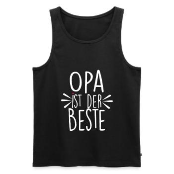 Opa Ist Der Beste - Männer Premium Bio Tank Top - Schwarz - Vorne - AI Model Male 178 light (178cm)