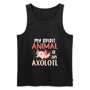 My Spirit Animal est un Axolotl Funny Axolotl - Débardeur bio Premium Homme - noir - Devant - Michal (187cm)