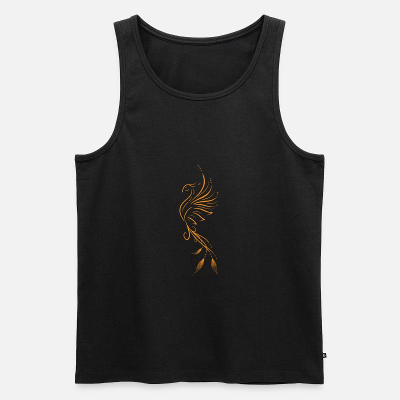 Phoenix lining orange - Men's Premium Organic Tank Top - black