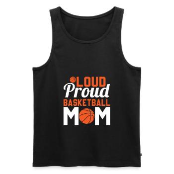 Laute Stolze Basketball-Mutter - Basketballer - Männer Premium Bio Tank Top - Schwarz - Vorne - AI Model Male 178 light (178cm)