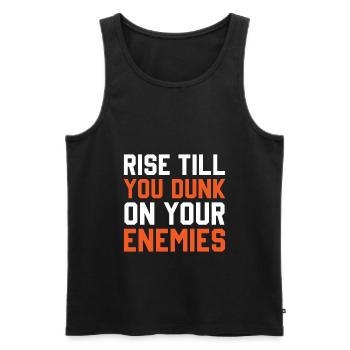 Ascend until you dive into your enemies - Men's Premium Organic Tank Top - black - Front - Michal (187cm)
