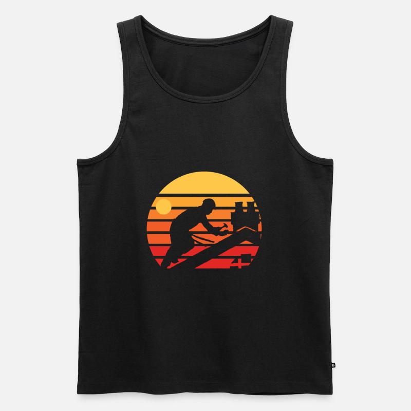 Dachdecker - Männer Premium Bio Tank Top - Schwarz