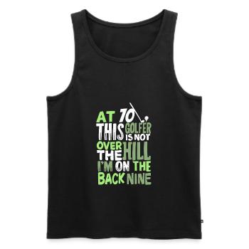 Golf Golfer 70. Geburtstag Geschenk 70 - Männer Premium Bio Tank Top - Schwarz - Vorne - AI Model Male 178 light (178cm)