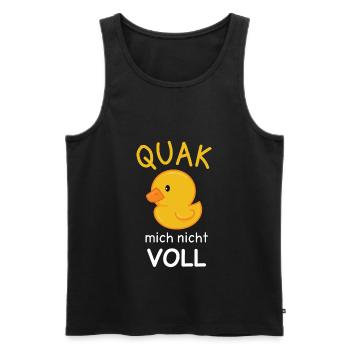 Lustige Ente "Quak mich nicht voll" Geschenk - Männer Premium Bio Tank Top - Schwarz - Vorne - Michal (187cm)