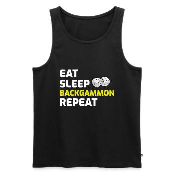 Backgammon Spieler Brettspiel lustige Sprüche Geschenk - Männer Premium Bio Tank Top - Schwarz - Vorne - AI Model Male 178 light (178cm)