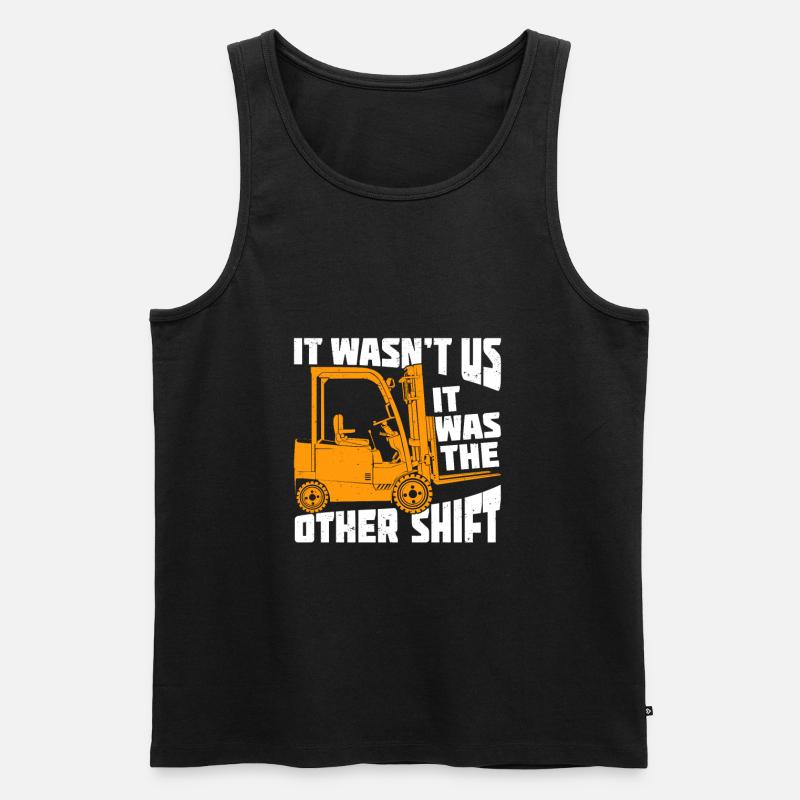 Gabelstapler Logistik Gabelstaplerfahrer Geschenk - Männer Premium Bio Tank Top - Schwarz