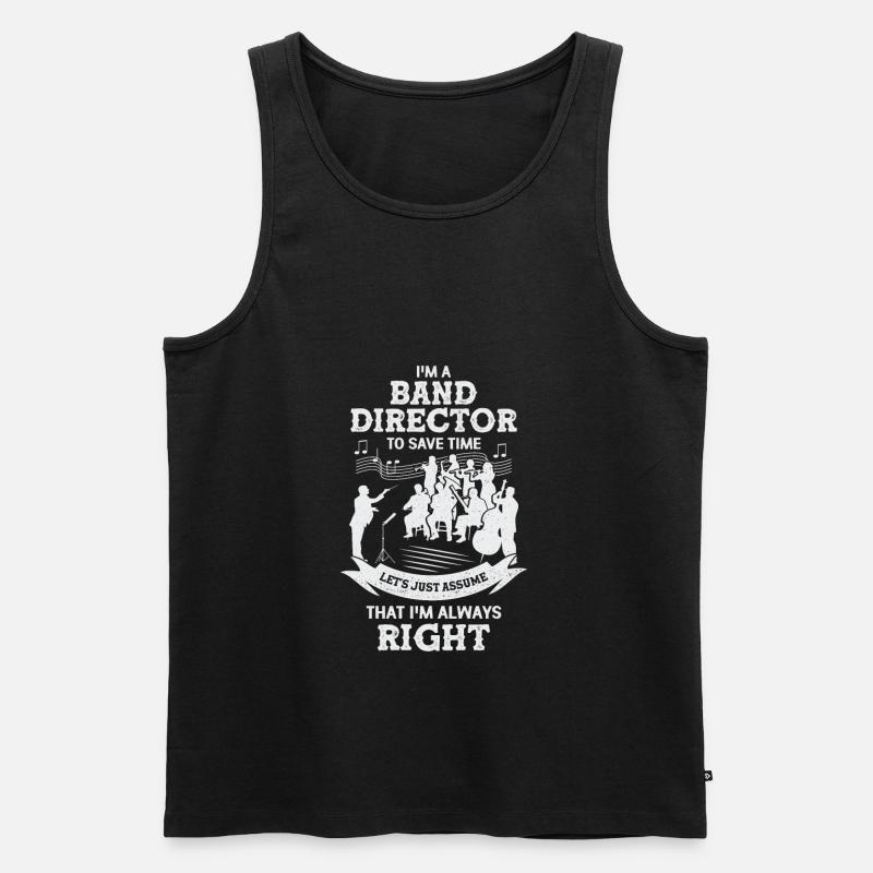 Dirigent Dirigieren Orchester Geschenk - Männer Premium Bio Tank Top - Schwarz
