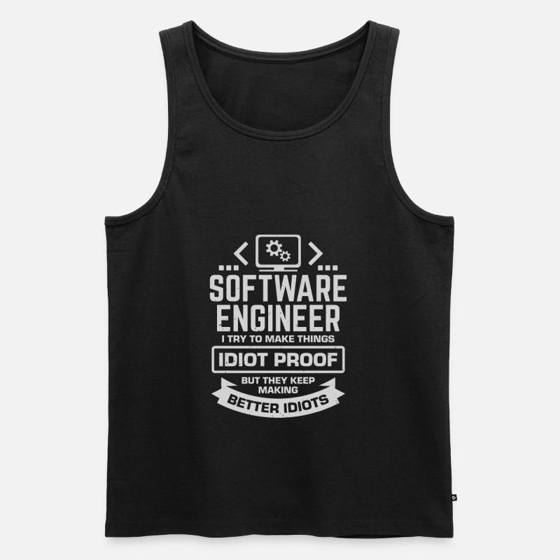 Softwareingenieur Softwareentwickler Geschenk - Männer Premium Bio Tank Top - Schwarz