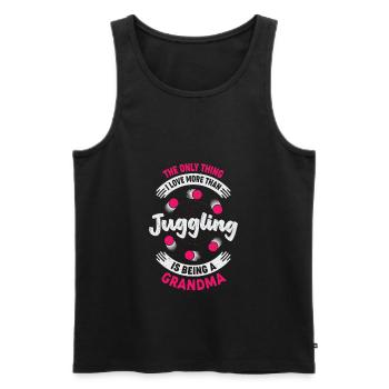 Jongleur Jonglerie Grand-mère Grand-mère Cadeau - Débardeur bio Premium Homme - noir - Devant - Michal (187cm)