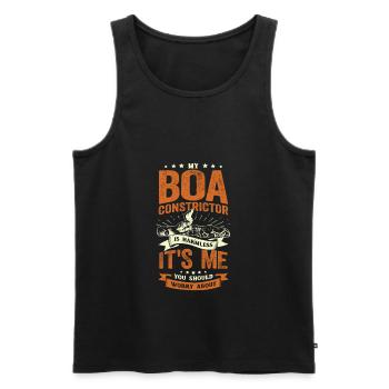 Deity Snake King Serpent King Boa Gift - Men's Premium Organic Tank Top - black - Front - AI Model Male 178 light (178cm)