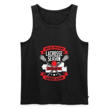 Funny Lacrosse Sport Lacrosse Player Gift - Men's Premium Organic Tank Top - black - Front - Michal (187cm)