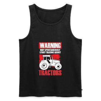 Tractor Driving Tractor Farmer Gift - Men's Premium Organic Tank Top - black - Front - Michal (187cm)