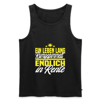 Ein Leben Lang Rumgepimmelt Endlich In Rente - Männer Premium Bio Tank Top - Schwarz - Vorne - AI Model Male 178 light (178cm)