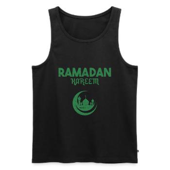 Ramadan Kareem Moschee Muslim Geschenkidee - Männer Premium Bio Tank Top - Schwarz - Vorne - AI Model Male 178 light (178cm)