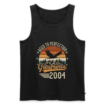 2004 Vintage Vintage Retro Birthday Gift - Men's Premium Organic Tank Top - black - Front - Michal (187cm)