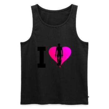 Cycling Women Cyclists Cycling - Men's Premium Organic Tank Top - black - Front - Michal (187cm)