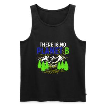 No Planet B Umweltschutz - Männer Premium Bio Tank Top - Schwarz - Vorne - AI Model Male 178 light (178cm)