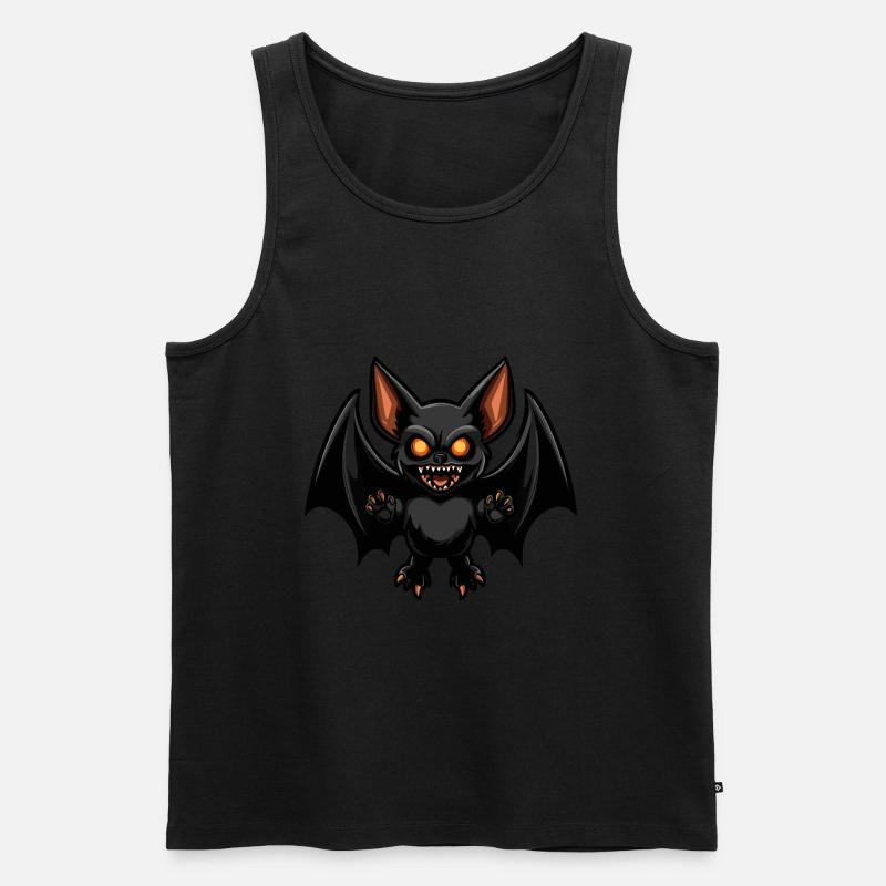 Fledermaus Halloween Blutsauger - Männer Premium Bio Tank Top - Schwarz