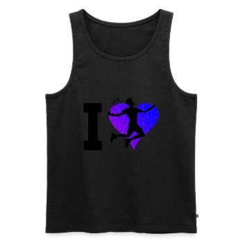 Badminton player Badminton Badminton Squash - Men's Premium Organic Tank Top - black - Front - AI Model Male 178 light (178cm)
