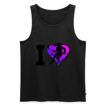 Eishockey Spieler Damen Eishockeyspieler - Männer Premium Bio Tank Top - Schwarz - Vorne - Michal (187cm)