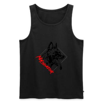 BELGIAN MALINOIS Maligator Hundesport Wilsigns - Männer Premium Bio Tank Top - Schwarz - Vorne - AI Model Male 178 light (178cm)