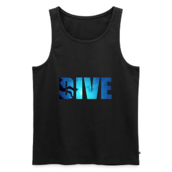 DIVE Underwater Diver - Men's Premium Organic Tank Top - black - Front - AI Model Male 178 light (178cm)