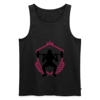 fitness girl silhouette - Men's Premium Organic Tank Top - black - Front - Michal (187cm)