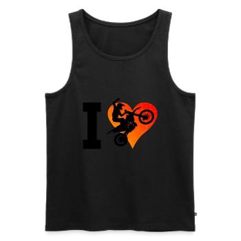 Freestyle Motocross Women's Dirt Biker Motocross - Men's Premium Organic Tank Top - black - Front - Michal (187cm)
