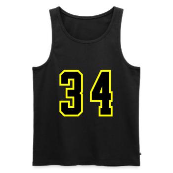 Maillot à 34 numéros - Débardeur bio Premium Homme - noir - Devant - Michal (187cm)