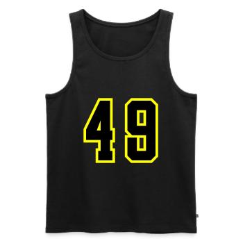 49 Number Leotard - Men's Premium Organic Tank Top - black - Front - Michal (187cm)