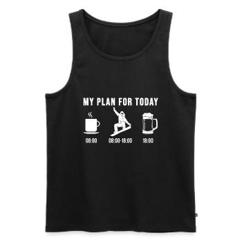 Snowboarding snowboarding driving snowboarder gift - Men's Premium Organic Tank Top - black - Front - Michal (187cm)