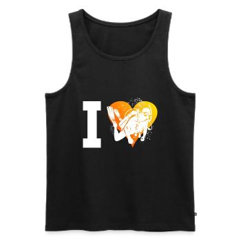 Scuba Diving Ladies Diving Diver Diving - Men's Premium Organic Tank Top - black - Front - AI Model Male 178 light (178cm)