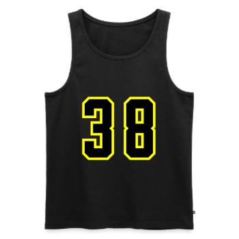 38 Number Leotard - Men's Premium Organic Tank Top - black - Front - Michal (187cm)
