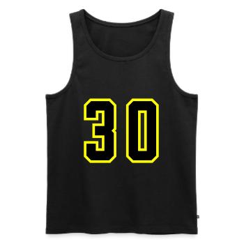 Justaucorps à 30 chiffres - Débardeur bio Premium Homme - noir - Devant - Michal (187cm)