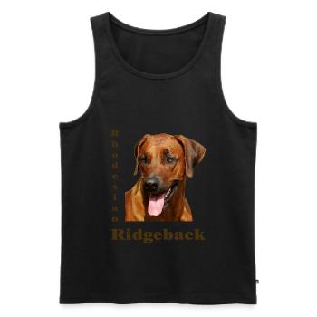 Rhodesian Ridgeback - Débardeur bio Premium Homme - noir - Devant - AI Model Male 178 light (178cm)