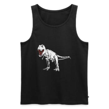 Dinosaurier T-Rex - Männer Premium Bio Tank Top - Schwarz - Vorne - Michal (187cm)