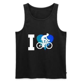 Vélo de route Vélo de route Vélo de route Hommes Vélo de route - Débardeur bio Premium Homme - noir - Devant - Michal (187cm)