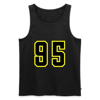 95 Number Leotard - Men's Premium Organic Tank Top - black - Front - Michal (187cm)