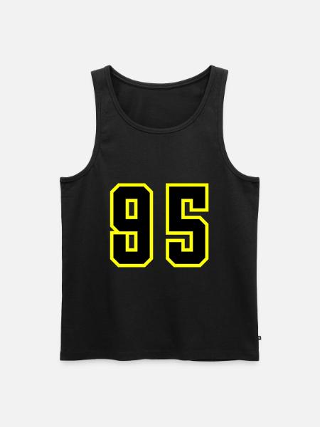 95 Number Leotard - Men's Premium Organic Tank Top - black