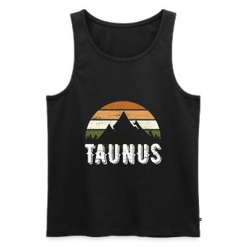 TAUNUS Gebirge wandern Natur Geschenk - Männer Premium Bio Tank Top - Schwarz - Vorne - AI Model Male 178 light (178cm)