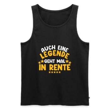 Auch Eine Legende Geht Mal In Rente Geschenk - Männer Premium Bio Tank Top - Schwarz - Vorne - Michal (187cm)