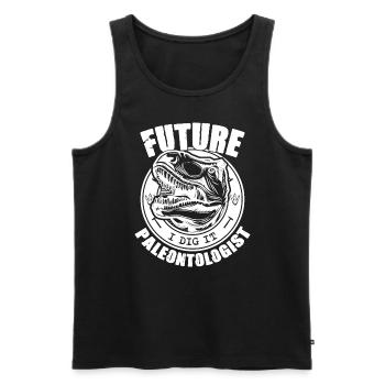 Future Paleontologist Paleontology Dinosaurs Lover - Men's Premium Organic Tank Top - black - Front - AI Model Male 178 light (178cm)