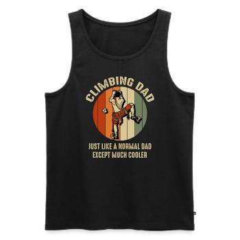 Kletterpapa wie normale Väter, außer viel cooler - Männer Premium Bio Tank Top - Schwarz - Vorne - Michal (187cm)