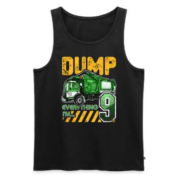 Müllwagen 9. Geburtstag 9 Jahre alter Geburtstag - Männer Premium Bio Tank Top - Schwarz - Vorne - Michal (187cm)