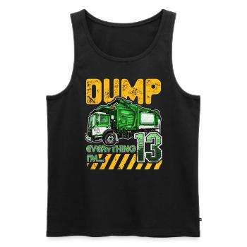 Müllwagen 13. Geburtstag 13 Jahre alter Geburtstag - Männer Premium Bio Tank Top - Schwarz - Vorne - Michal (187cm)