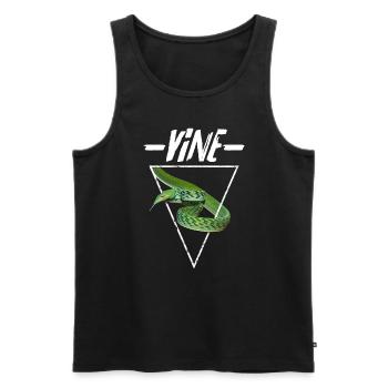 Asian Vine Snake Ahaetulla Prasina Geometric - Men's Premium Organic Tank Top - black - Front - Michal (187cm)