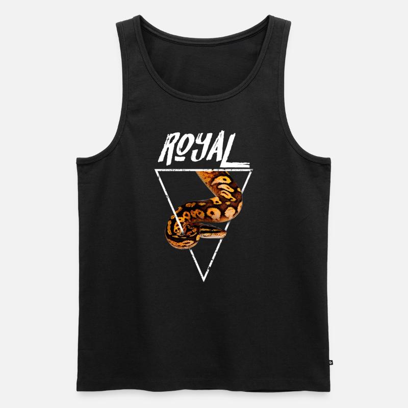 Royal Ball Python Owner - Men's Premium Organic Tank Top - black